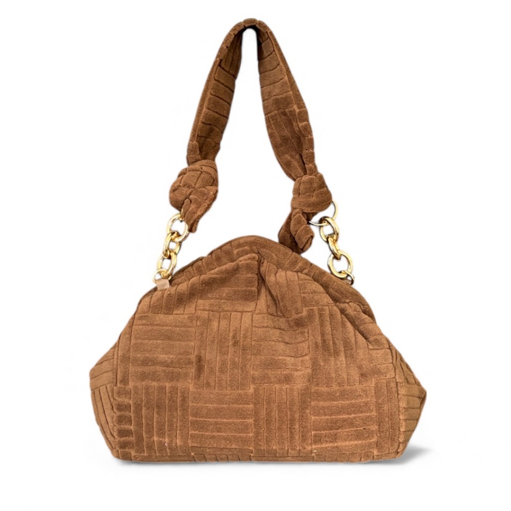 Hello 3 am Brown Quilted Bag